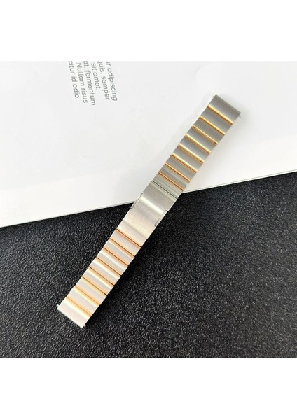 Huawei Watch Gt 6 41 mm ile Uyumlu 18 mm Renk Detaylı Paslanmaz Çelik Saat Kordonu modelleri