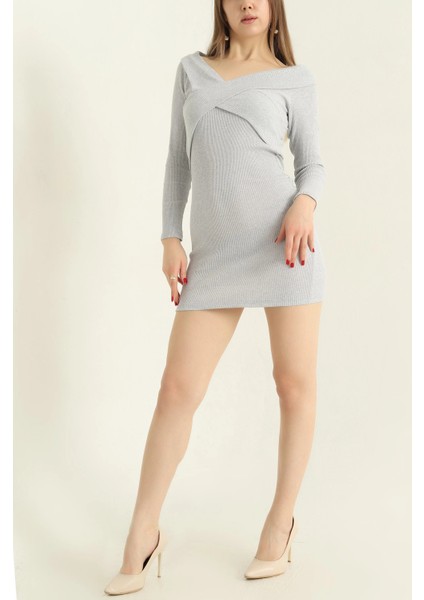 Kruvaze Yaka Elbise modelleri