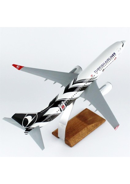 Thy Beşiktaş Logolu B737-800 Yolcu Uçağı, 1/100 Ölçek Sergilemeye Hazır Ahşap Standlı Model indirimleri