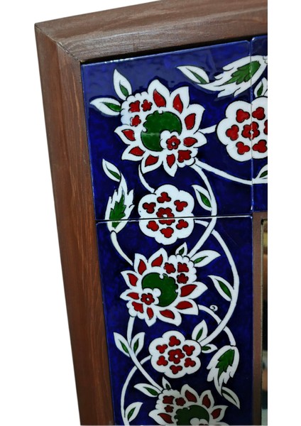 El Yapımı 80X100 cm Çini Ahşap Çerçeveli Ayna modelleri