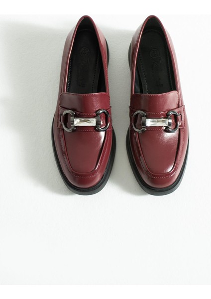 Kadın Taşlı Günlük Loafer Avena - Bordo fırsatları