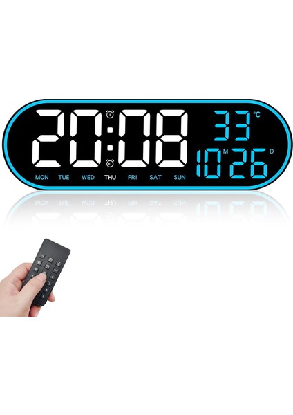 LED Duvar Saati Büyük Ekran, Geri Sayım, Alarm, Kumanda, Sıcaklık ve Tarih Gösterimi, USB fiyatları