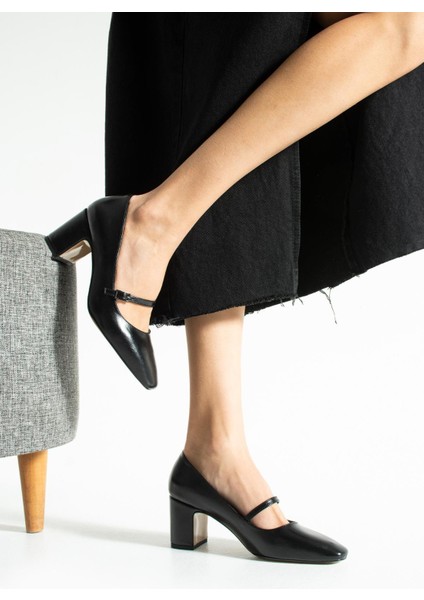 Kadın Bantlı Topuklu Ayakkabı Siena - Siyah indirimleri