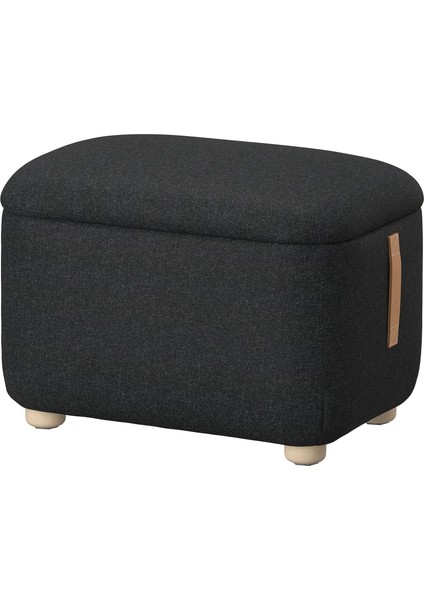 Oskarshamn Saklama Gözlü Puf Gunnared Siyah Gri