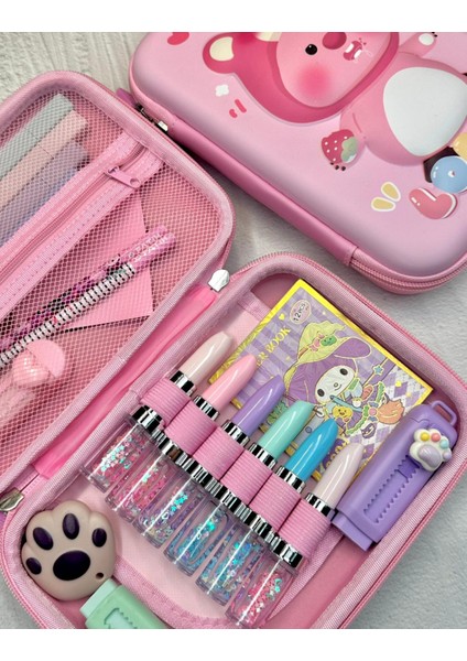 Pembe 3D Sert Kapak Kalemlik / Toparlayıcı / Kalem Kutu fiyatları