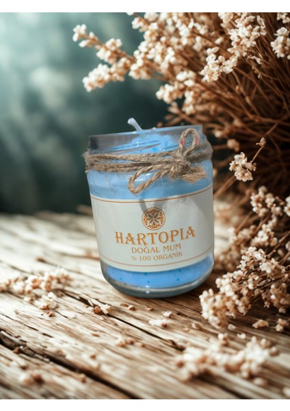 Hartopia-Doğal Mum Mavi Çiçek Dekoru fiyatları
