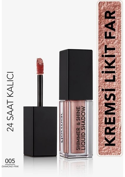 Flormarr Shimmer & Shine Likit Metalik Göz Farı (005 Diamond Pink)
