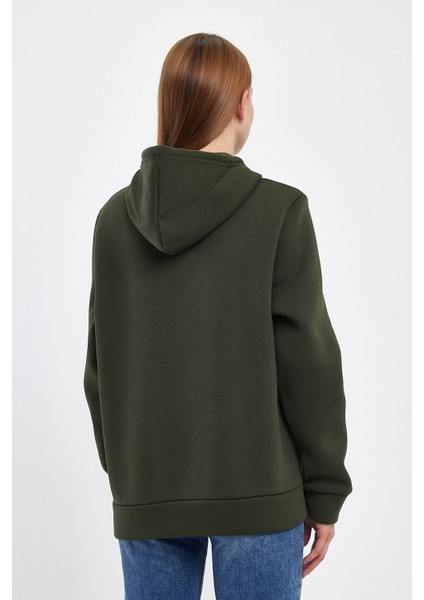 Kadın Kapşonlu Rahat Kalıp Içi Polarlı 3 Iplik Los Angeles Baskılı Sweatshırt SPR24SWK10 fırsatları