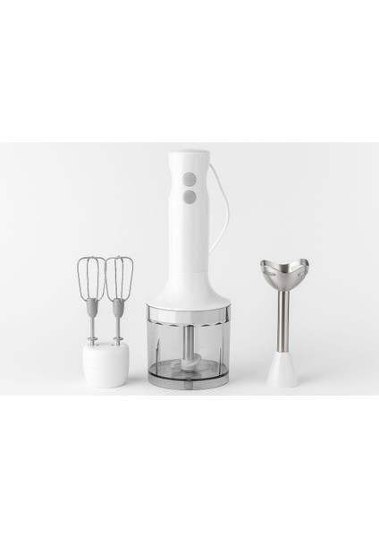 Yüksek Güçlü 1700W Beyaz Çok Fonksiyonlu Blender Seti