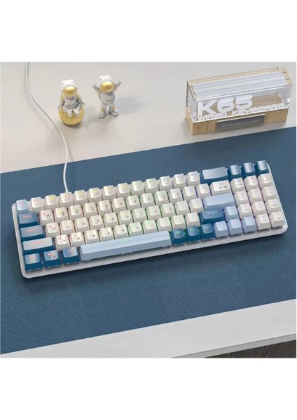 Oyuncu Klavyesi Gaming Mekanik 78 Tuşlu Rainbow Aydınlatmalı Hot-Swapp USB Tip-C Kablosu K65 fırsatları