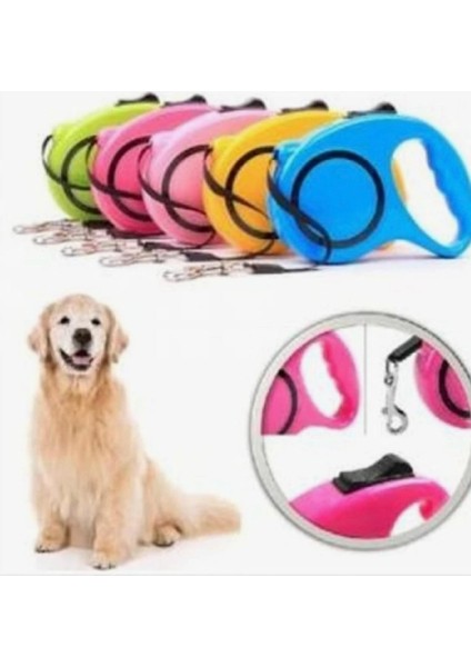 Otomatik Makaralı Köpek Gezdirmee Tasması 3 Metre