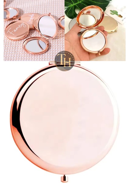 Cep Makyaj Aynası Yuvarlak Çanta Içi Hediyelik Promosyon Ayna Stickera Uygun Rose Ayna fiyatları