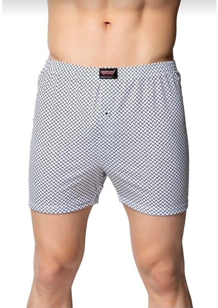 Desenli Erkek Boxer 3 Adet Karışık Renk %100 Pamuk indirimleri