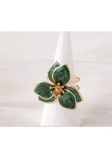 Yeşil Çiçekli Ayarlanabilir Yüzük fiyatları