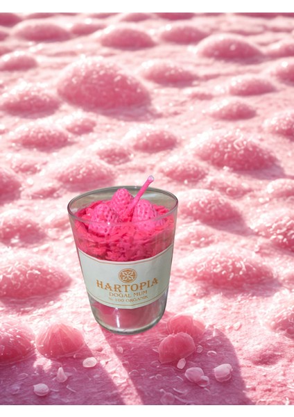 Hartopia-Doğal Mum Pembe Çilek Dekoru fırsatları
