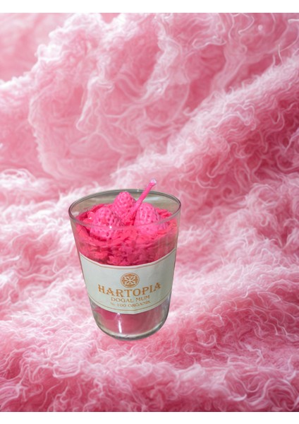 Hartopia-Doğal Mum Pembe Çilek Dekoru indirimleri