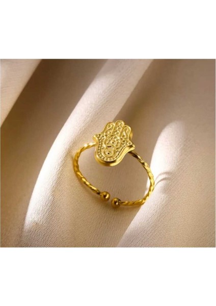 Fâtıma'nın Eli Hamsa Ayarlanabilir Yüzük