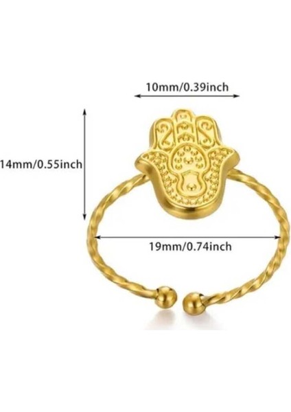 Fâtıma'nın Eli Hamsa Ayarlanabilir Yüzük fırsatları