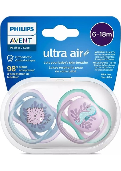 Philips Avent Ultra Air Emzik 6-18 Ay 2li Kız SCF085/61