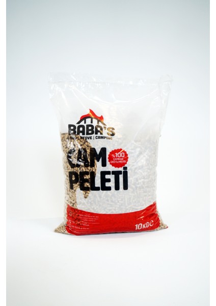 Çam Peleti / Çap: 6 mm / 10 kg Poşet / Baba's Stove
