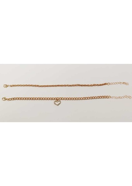 Kalpli Zincirli 2'li Bileklik Set fiyatları