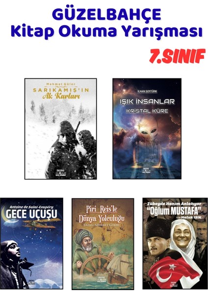 Güzelbahçe Kitap Okuma Yarışması 7.sınıf Kitapları, 5 Kitap Set, 7.sınıf Masal Öykü