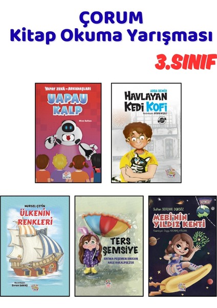 Çorum Kitap Okuma Yarışması 3.sınıf Kitapları, 5 Kitap Set, 3.sınıf Masal Öykü