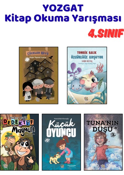 Yozgat Kitap Okuma Yarışması 4.sınıf Kitapları, 5 Kitap Set, 4.sınıf Masal Öykü
