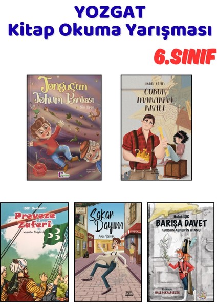 Yozgat Kitap Okuma Yarışması 6.sınıf Kitapları, 5 Kitap Set, 6.sınıf Masal Öykü