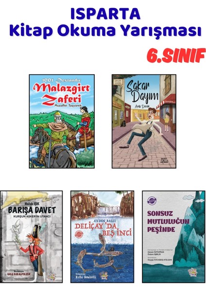 Isparta Kitap Okuma Yarışması 6.sınıf Kitapları, 5 Kitap Set, 6.sınıf Masal Öykü