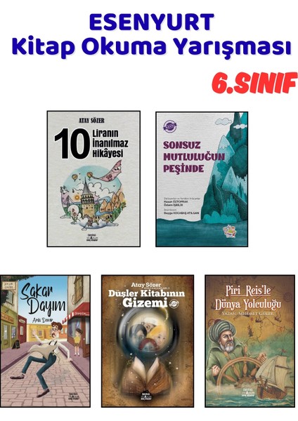 Esenyurt Kitap Okuma Yarışması 6.sınıf Kitapları, 5 Kitap Set, 6.sınıf Masal Öykü