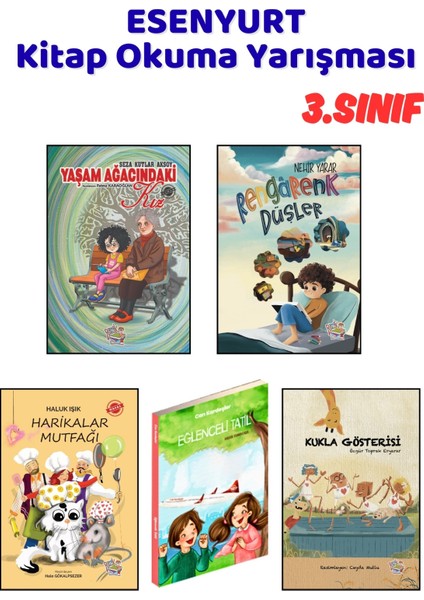 Esenyurt Kitap Okuma Yarışması 3.sınıf Kitapları, 5 Kitap Set, 3.sınıf Masal Öykü