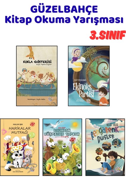 Güzelbahçe Kitap Okuma Yarışması 3.sınıf Kitapları, 5 Kitap Set, 3.sınıf Masal Öykü
