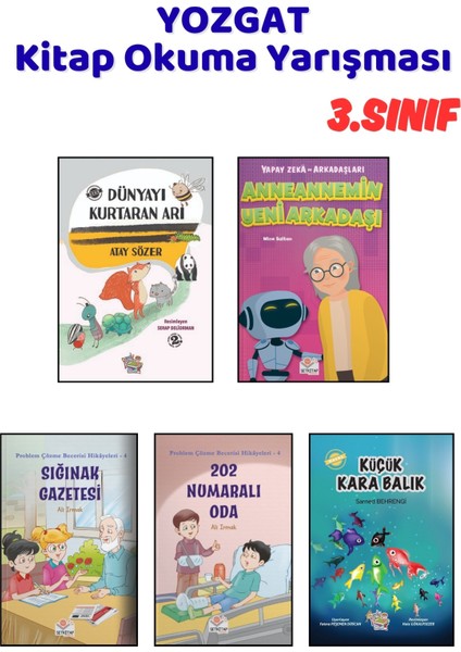 Yozgat Kitap Okuma Yarışması 3.sınıf Kitapları, 5 Kitap Set, 3.sınıf Masal Öykü