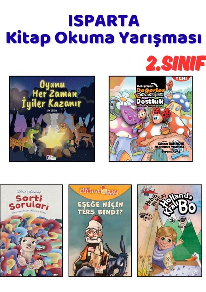 Isparta Kitap Okuma Yarışması 2.sınıf Kitapları, 5 Kitap Set, 2.sınıf Masal Öykü