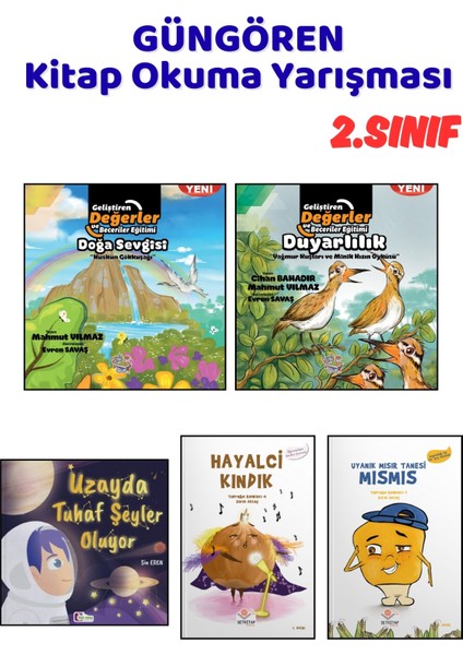 Güngören Kitap Okuma Yarışması 2.sınıf Kitapları, 5 Kitap Set, 2.sınıf Masal Öykü