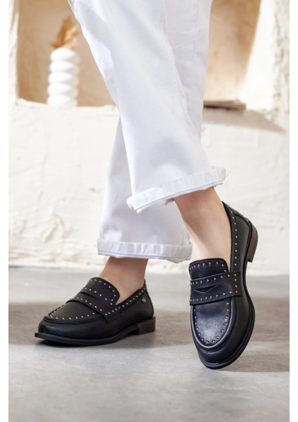 3780 Zımba Detaylı Loafer Kadın Ayakkabı
