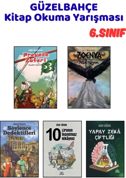 Güzelbahçe Kitap Okuma Yarışması 6.sınıf Kitapları, 5 Kitap Set, 6.sınıf Masal Öykü