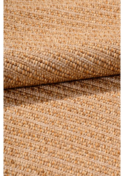 Jutena Jüt Görünümlü Bukle Halı | Hasır Renk, Ince Form, Dayanıklı ve Tozumaz