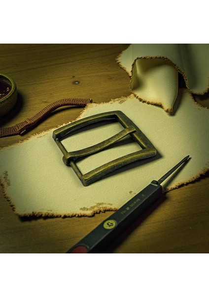 Kemer Tokası 3,5 cm Antik Renk 1 Adet (Leathercraft, Deri Hobi)