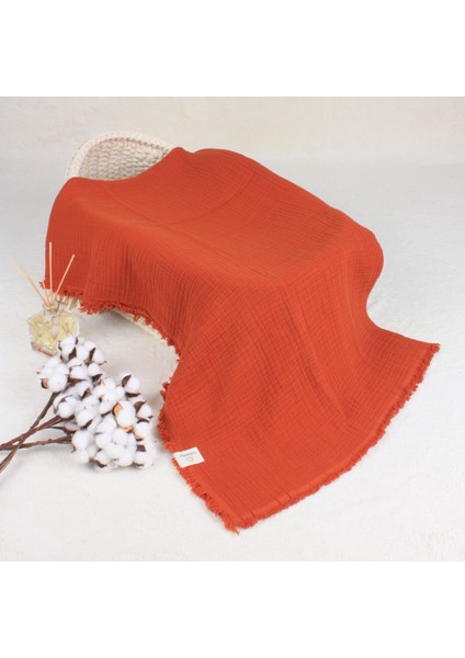 ® Müslin Örtü Bebek Tarçın Renk 2 Katlı %100 Organik Pamuk 120 x 100 cm Unisex fiyatları