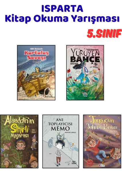 Isparta Kitap Okuma Yarışması 5.sınıf Kitapları, 5 Kitap Set, 5.sınıf Masal Öykü