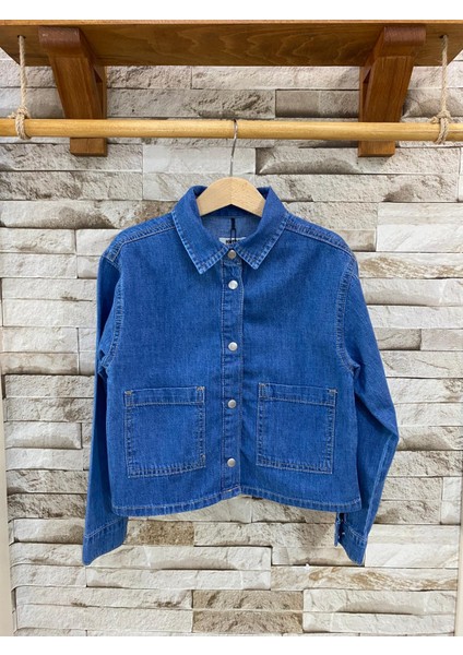Kız Çocuk Jean Ceket Indigo Model