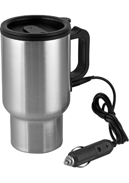 Paslanmaz Çelik 12V Araç Kettle, Hafif ve Dayanıklı Gri Renkli
