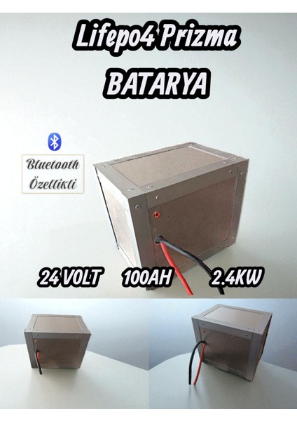 24V 100AH 2.4kw Lifepo4 Batarya
