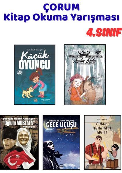 Çorum Kitap Okuma Yarışması 4.sınıf Kitapları, 5 Kitap Set, 4.sınıf Masal Öykü