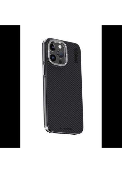 iPhone 15 Pro Kılıf Aramid 600D Kevlar Karbon Fiber Magsafe Kapak