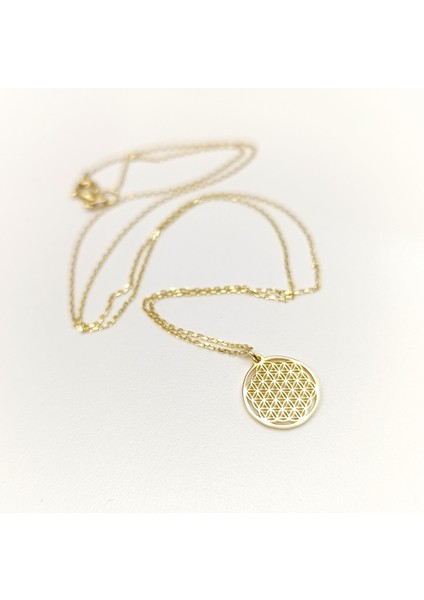 Yaşam Çiçeği Kolye 14 Ayar Altın Hd Videolu modelleri