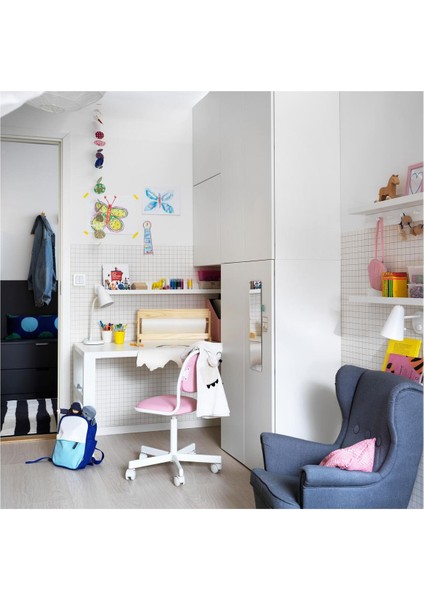 Çocuk Çalışma Sandalyesi, Beyaz-Vissle Pembe modelleri