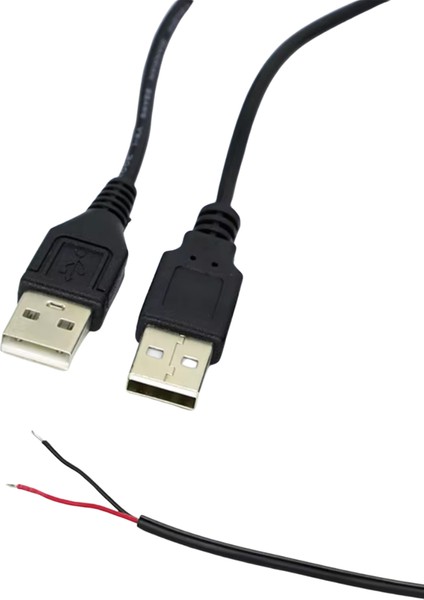 2 Amper USB Erkek Kablo 1 Metre Ucu Açık USB Kablo indirimleri